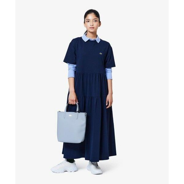 LACOSTE（ラコステ） ティアード切り替え コットンドレス マキシ丈