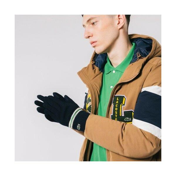 LACOSTE / ラコステ ラインニットグローブ : タカシマヤファッション 