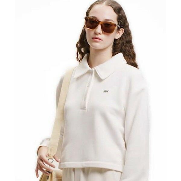 LACOSTE（ラコステ） クロップド丈 ポロニットスウェットシャツ