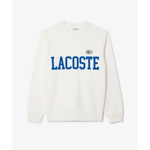 LACOSTE / ラコステ フロッキーカレッジロゴクルーネックスウェット 