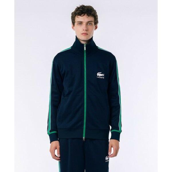 LACOSTE グリーン トラックジャケット付属品等付 LACOSTE（ラコステ） ショルダーラインスウェットトラックジャケット