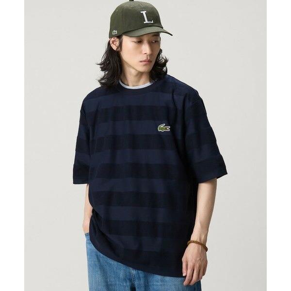 LACOSTE / ラコステ オーバーサイズ パイル地切り替え同色ボーダーTシャツ