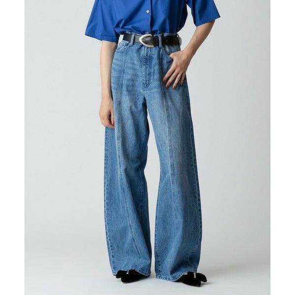 【新品】allureville アルアバイル　ラインデニムパンツ　size 2 allureville（アルアバイル） ラインデニムパンツ : タカシマヤ