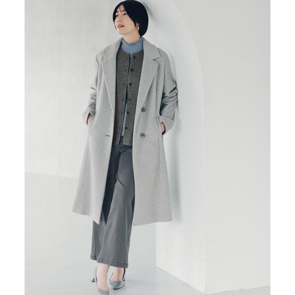 カシミヤ100%【TAKASHIMAYA】ウールコート　ライトグレー　L TAKASHIMAYA Style Plus（タカシマヤ スタイル・プリュ） TAKASHIMAYA