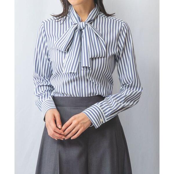 NARACAMICIE - ほずみ　新品　タグ付き　ナラカミーチェ　ストライプボウタイ長袖シャツ NARACAMICIE / ナラカミーチェ 【NARACAMICIE】ストライプ