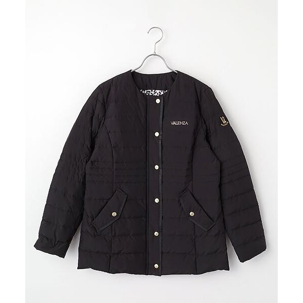 バレンザ　スポーツ　ダウンコート　黒 VALENZA / バレンザ ノーカラー ダウンジャケット : タカシマヤ