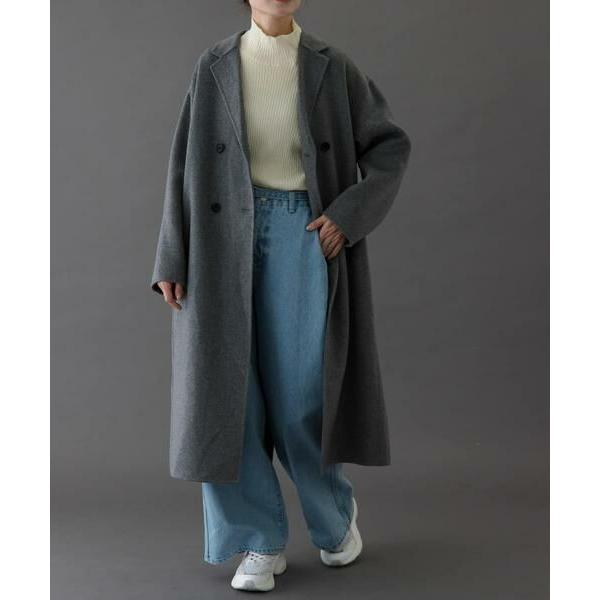 URBAN RESEARCH アーバンリサーチ コクーンロングコート ネイビーM 