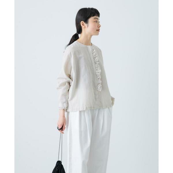 かぐれ / コットンリネンワッシャーフリルブラウス : タカシマヤ