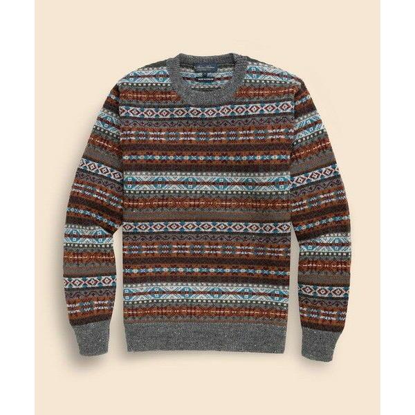 Brooks Brothers / ブルックス ブラザーズ ウール　フェアアイル　クルーネックセーター　Made in England