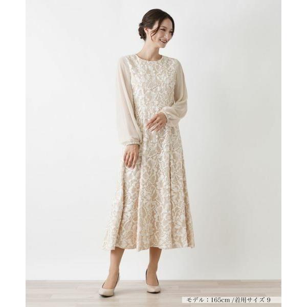 新品タグ付き leilian レリアン 総レース 刺繍 ワンピース サイズ9 新品タグ付き leilian レリアン 総レース 刺繍 ワンピース サイズ9