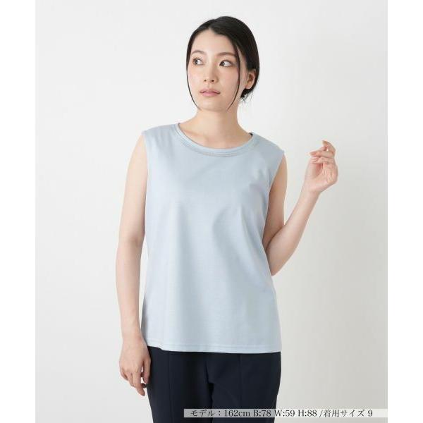 Leilian（レリアン） 刺繍ノースリーブカットソー【Leilian WHITE