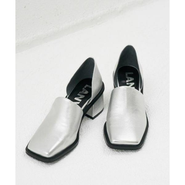 最後値下げ　LANVIN en Bleu スクエアトゥサイドオープンパンプス LANVIN en Bleu / ランバン オン ブルー スクエアトゥサイドオープン