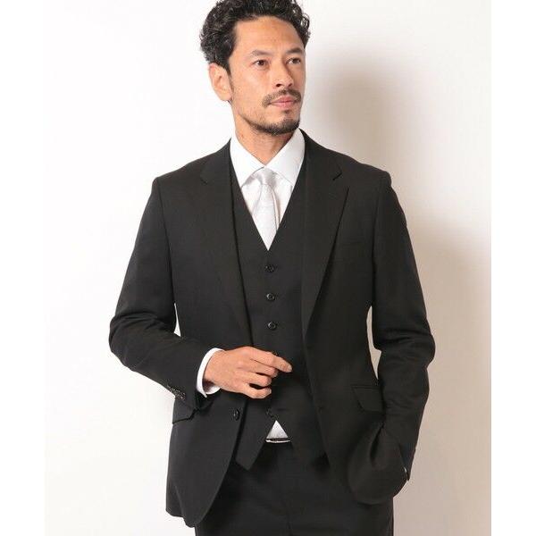 MEN'S BIGI（メンズビギ） 【スリーピース対応】サージ綾ブラック無地