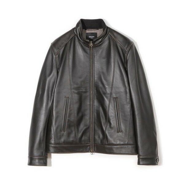 MEN'S BIGI（メンズビギ） スタンドカラーシングルライダース シープ