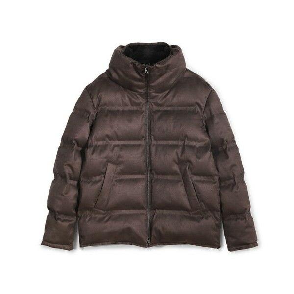 MEN'S BIGI（メンズビギ） スエード調ツイルプリントダウンジャケット