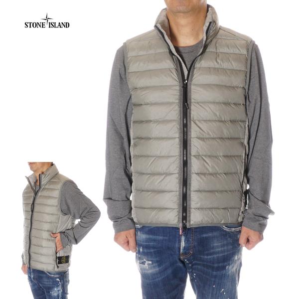 STONE ISLAND ストーンアイランド ダウンベスト メンズ グレー STONE ISLAND ストーンアイランド ダウンベスト メンズ グレー
