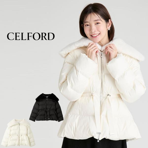 CELFORD（セルフォード） 撥水加工 ファー襟付きキルティングショート