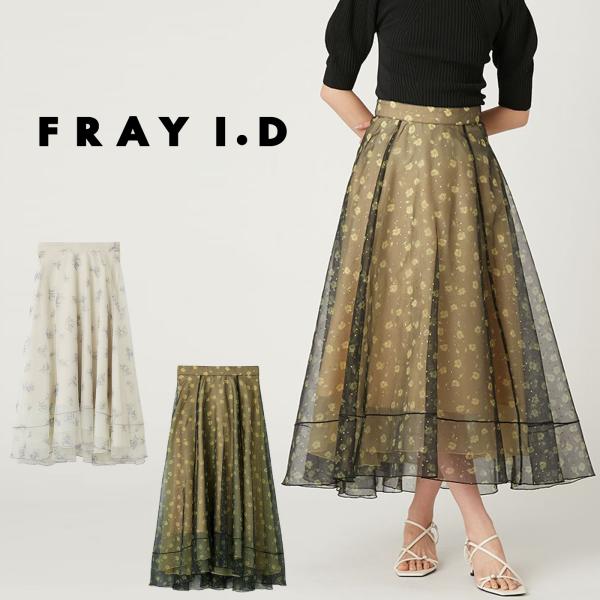 SALE50%OFF フレイアイディー グリッターフラワーシアーフレアスカート fwfs252059 レディース ロングスカート 透け感 FRAY I.D FRAY I.D（フレイ・アイディー） SALE50%OFF グリッターフラワーシアー