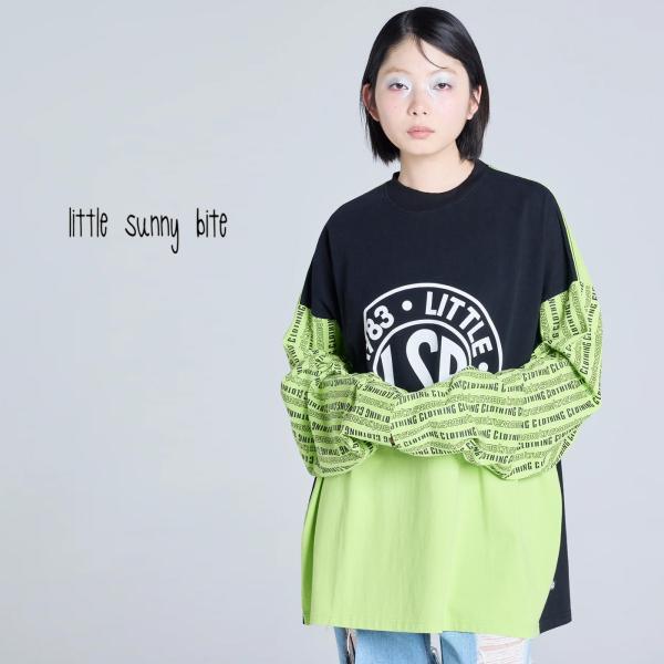 little sunny bite リトルサニーバイト LSB logo long tee ロゴロングTシャツ lsb-ltop-012c トップス オーバーサイズ 2025秋 SALE30%OFF リトルサニーバイト LSB logo long tee ロゴロングTシャツ