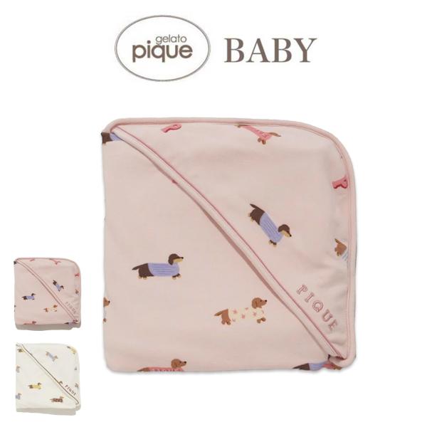 gelato pique【ジェラートピケ】BABY ダックスフンド柄ブランケット pbgg255750■素　材■表側:綿96%、ポリウレタン4%/裏側:綿81%、ポリエステル19%■サイズ■FREE：たて75cm 横75cm※サイズ表記につ...