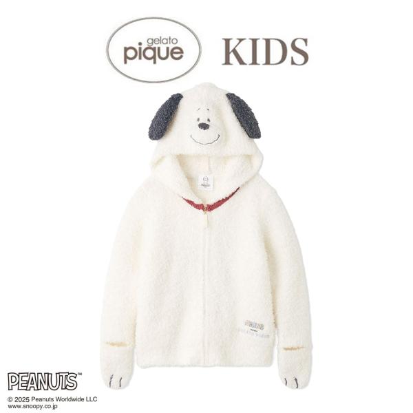 gelato pique スヌーピー パーカー ルームウェア Lサイズ gelato pique ジェラートピケ キッズ KIDS PEANUTS PUPPIES スヌーピー