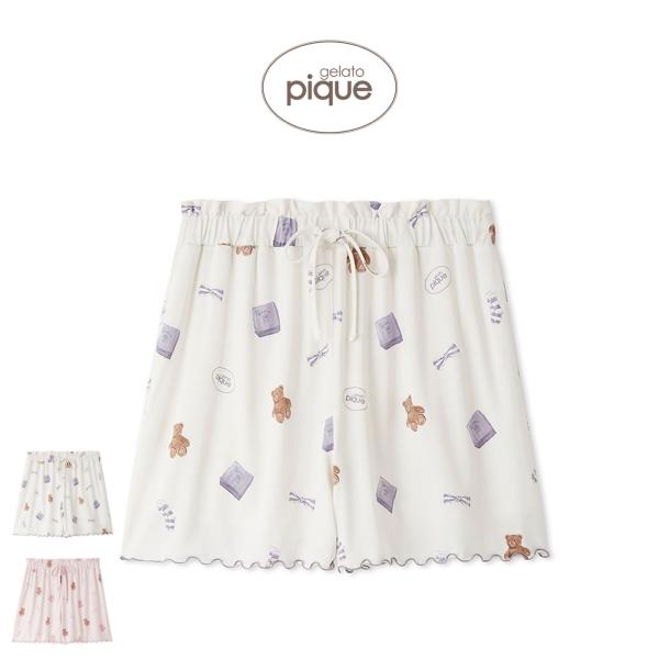 ジェラートピケ ピケモチーフ柄ショートパンツ pwcp264250 パジャマ 部屋着 ルームウェア レディース gelato pique