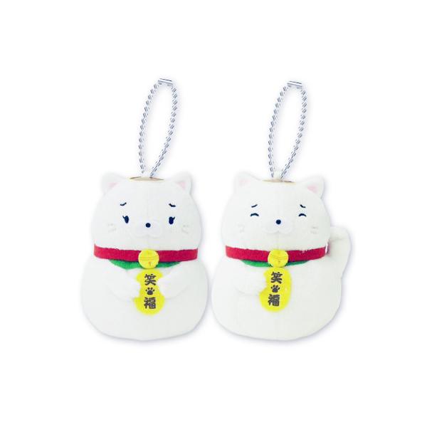 笑う招き猫 マスコット キーチェーン 全2種セット : セレンショップ