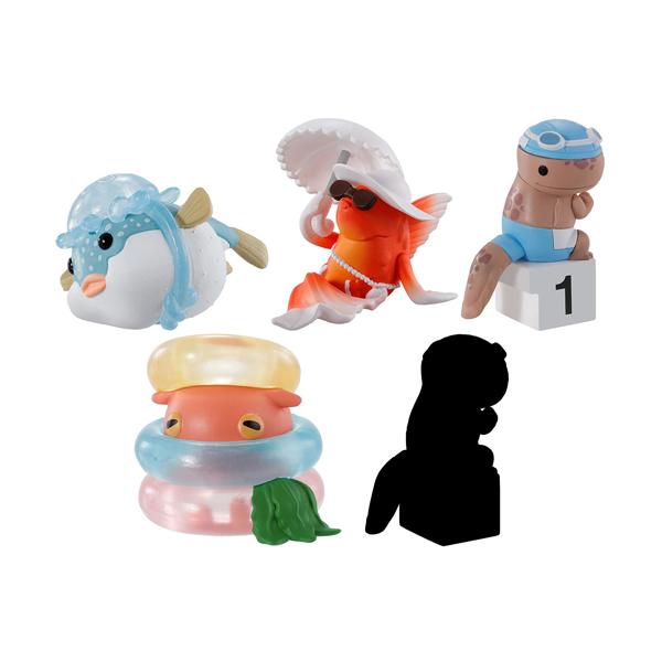 およげないん カプセルフィギュアコレクション【かわうそ/たいやきなし】5種セット