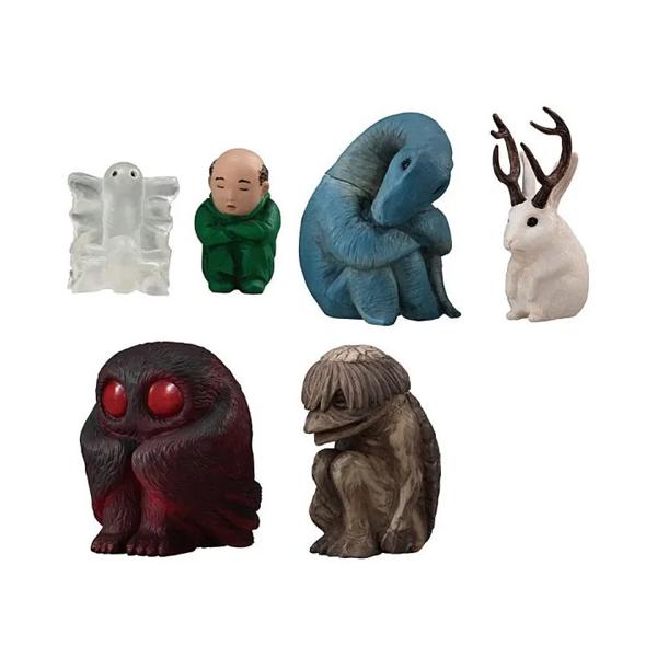 ☆ジャッカロープUMA未確認生物&くろしおくんの散歩withとさ犬太2点セット！ まちぼうけ UMA 未確認生物2【ジャッカロープ(茶)なし】5種セット