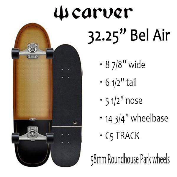 CARVER SKATEBOARD,カーバースケートボード/32.25”Bel Air/C5  TRACK/サーフスケート/サーフトレーニング/コンプリート