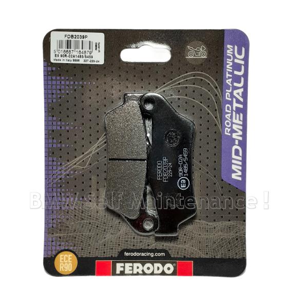 ブレーキパッド FDB2039P リア BMW R1100RT R1150RS R1150RT R1200C