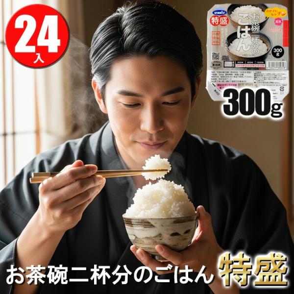ウーケ パック ご飯 特盛 お茶碗二杯分のごはん 300g×24個入 国産米 2