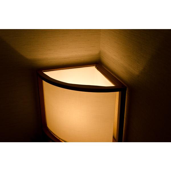 棚付フロアライト コーナー DBR/LBR新品