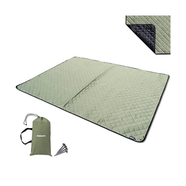 JIMENCE(ジーメンス) レジャーシート 厚手 収納袋付き 1~3人用 200×150cm キャンプマット (グリーン) :s-4595640981018-20230324:せなお堂 通販 レジャーシート 厚手 200x150cm 1〜6人用 ピクニックシート防水 断熱 キャンプ テント ピクニック ビーチ 花火大会 お花見用 ペグ付きレ