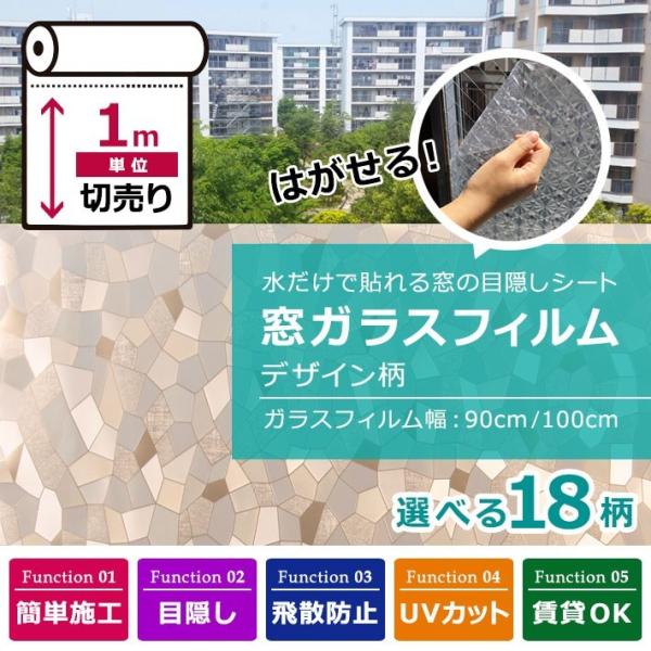 窓ガラス フィルム 目隠し シート はがせる 全18種 1m単位 装飾フィルム おしゃれ リフォーム 外から見えない プライバシー対策 Buyee Buyee 日本の通販商品 オークションの代理入札 代理購入