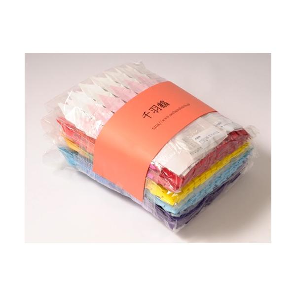 千羽鶴パックLサイズ20色 水晶付 パワーストーン（千羽鶴用15cm角