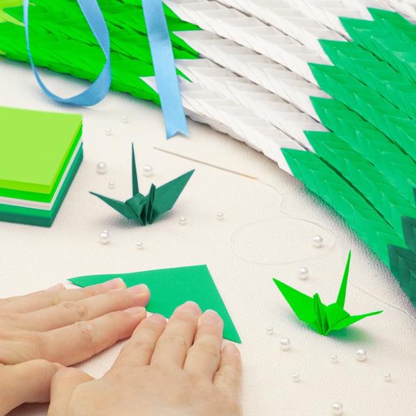 千羽鶴 (グリーン） senbanotsuru_sm-120