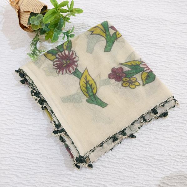 トルコ オヤ OYA イーネオヤ ビンテージ スカーフ 可愛い 花 モチーフ