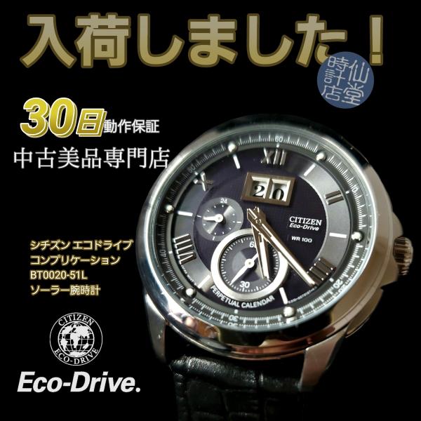 シチズン　エコドライブ　BT0020-51L　ビッグデイト　青　ソーラー腕時計　パーペチュアルカレンダー　コンプリケーション　ビジネス腕時計　プレゼント