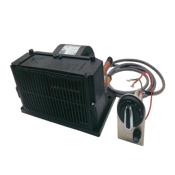 銅コア採用で塩害対策本体は強化プラスチックでサビないデンソー社製 WH33-R と取付寸法は同じです。配管もそのままご使用頂けます！仕様型式　　：EV01放熱量　：4.3kw風量　　：230m3/h仕様電圧：DC24V消費電力：70W温水量...