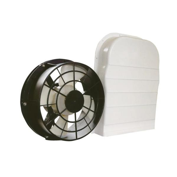 　光電製 横型ベンチレーター薄型で船の外観を損なわない壁付型（室内へはわずか 7.5cm でるだけ）雑音防止　新技術によりモーター回転時による雑音を徹底して排除しました。吸排両用　吸気・排気の両用タイプですので必要に応じて切換ができます。耐...