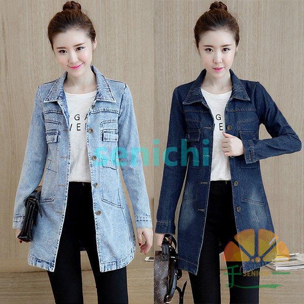 デニムコート レディース 40代 代 春秋 コート アウター ロングコート チェスターコート スプリングコート チュニック きれいめ 韓国風 大きいサイズ 着痩せ Dora1017 Ko18 千一 通販 Yahoo ショッピング