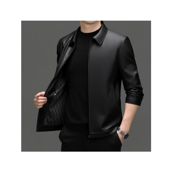 革ジャン レザージャケット メンズ バイク ライダース 羊革 シングル