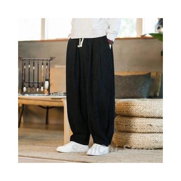 テーパードパンツ コーデュロイパンツ サルエルパンツ メンズ ロングパンツ ゆったり カジュアル 無地 大きいサイズ 秋冬