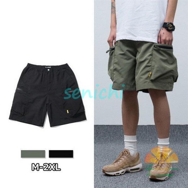 ハーフパンツメンズ カーゴパンツ スポーツ 大きいポケット 夏40代 半ズボン ショートパンツ 5分丈 短パン 無地 50代 涼しい ブラック オリーブ