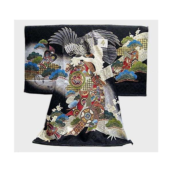 お宮参り　産着　絹100% 男の子 産着 お宮参り 男の子 正絹 初着 御宮参り 祝い着 着物 赤ちゃん