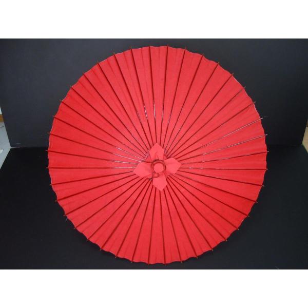 踊りやすいように柄が長くなっています。長さ　約80cm。開いた直径　約90cm。重さ　約400ｇです。本来、片手で勢いよく開く所作に対応した品ではございませんのでご了承くださいませ。舞踊用の番傘ですので耐水性はございません。