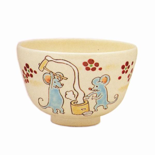 PayPayポイント5%(全額PayPay残高等で支払い LINEと連携) 茶道具 抹茶茶碗（まっちゃちゃわん） 仁清 餅つき 茶碗 橋本 永豊 作