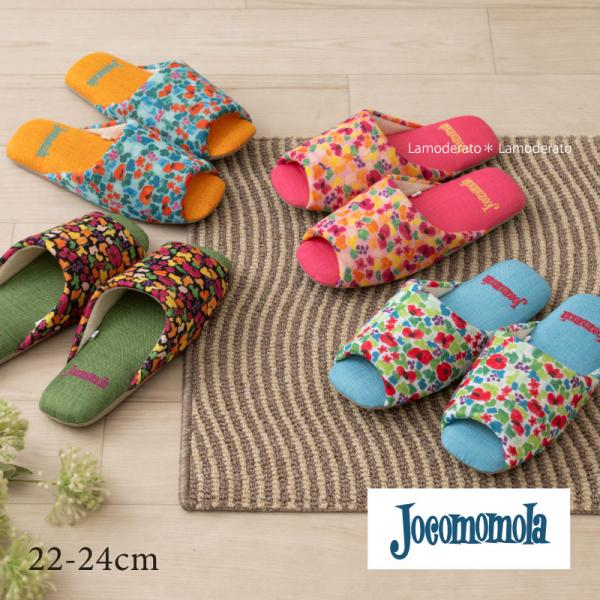 適応サイズ：約22〜24cm素材：（甲表・中板）ポリエステル　（甲裏）パイル/綿・地糸/ポリエステル　（底材）PVCカラー：ブラック・グリーン・アイボリー・ピンクカンボジア製ウォッシャブル（タンブラー乾燥はできません）ポップなお花を転写プリ...