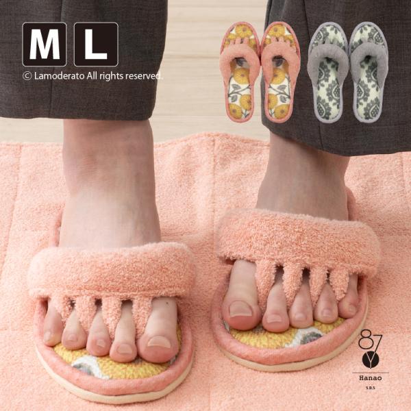 適応サイズ：（Mサイズ）約22.5〜24cm　（Lサイズ）約24〜26cm素材：（甲表・甲裏）綿　（中板）ポリエステル　（中板内部）低反発ウレタン入り　（底材）綿　（底の滑り止め）PVCカラー：コーラルピンク・グレー中国製ウォッシャブル（タ...